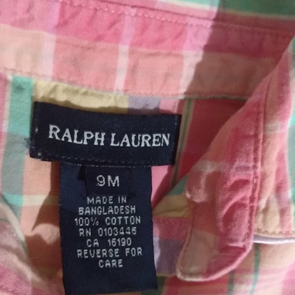 Ralph lauren 9M plaid dress - Picture 4 of 12